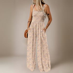 Mono Largo con Estampado Floral y Pierna Ancha