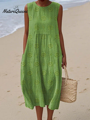 Élodie | Vestido Sin Mangas Bordado