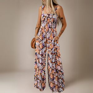 Mono Largo con Estampado Floral y Pierna Ancha