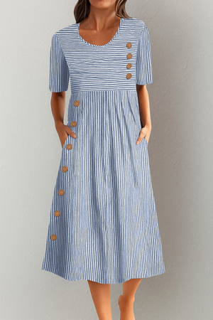 Lenna | Vestido Midi Rayado