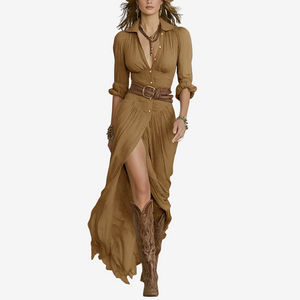 Eve Maxi Fluido con Cintura