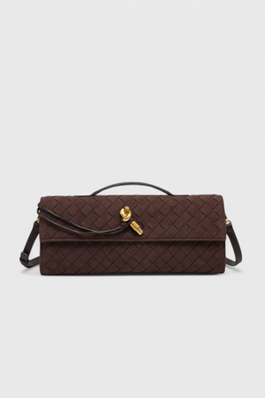 Bolso de hombro de ante, elegancia atemporal