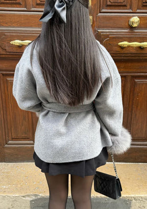 Sophia - Abrigo de lujo Beige-Marrón