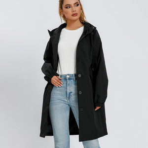 Sofía - Elegante Gabardina Impermeable con Botones