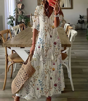 Boho Vestido con Cobertura para Abdomen - Estilo Elegante y Cómodo