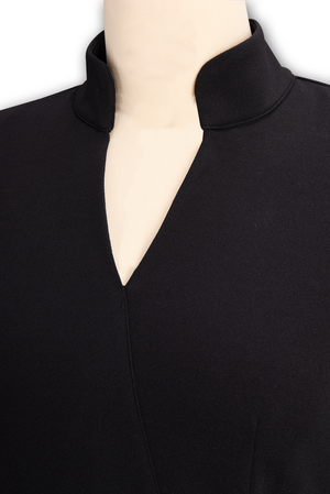 Selvianeé | Vestido Negro Refinado con Cinturón