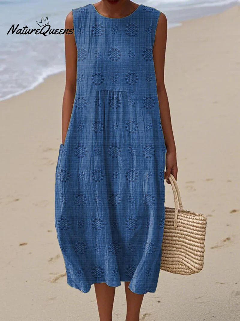 Élodie | Vestido Sin Mangas Bordado