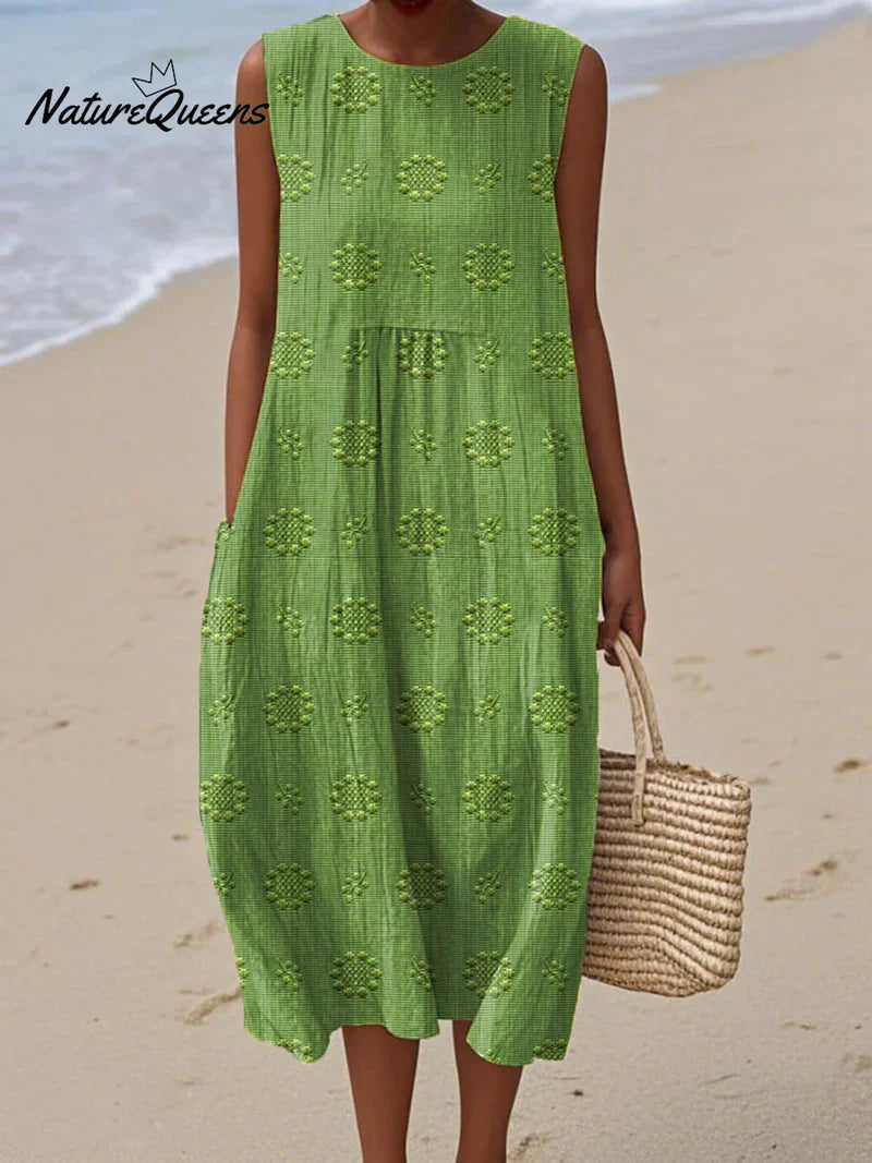 Élodie | Vestido Sin Mangas Bordado