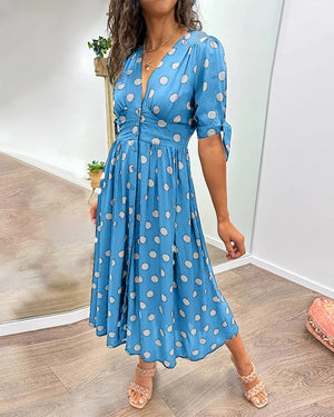 Monique™ | Vestido Elegante con Lunares