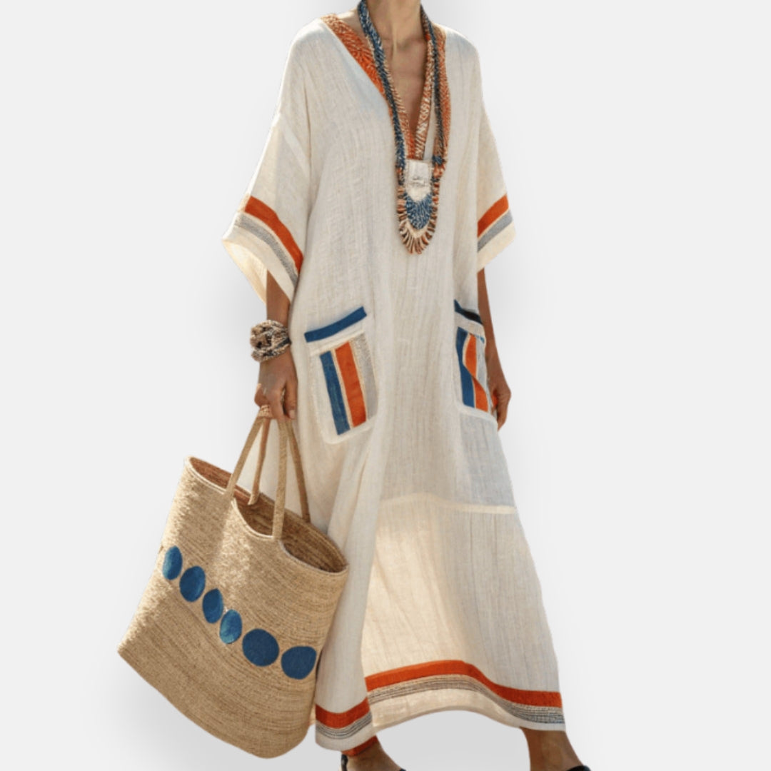 Aliénor | Vestido kaftán colorido y fluido