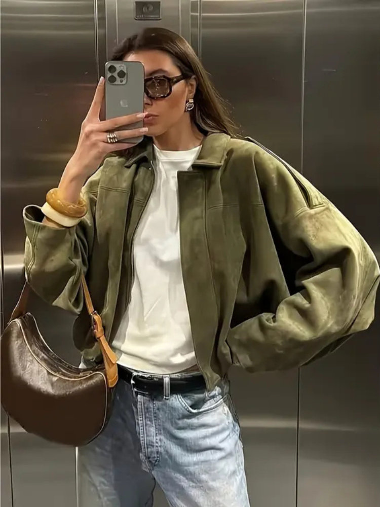 Serie de Chaquetas Bomber de Ante