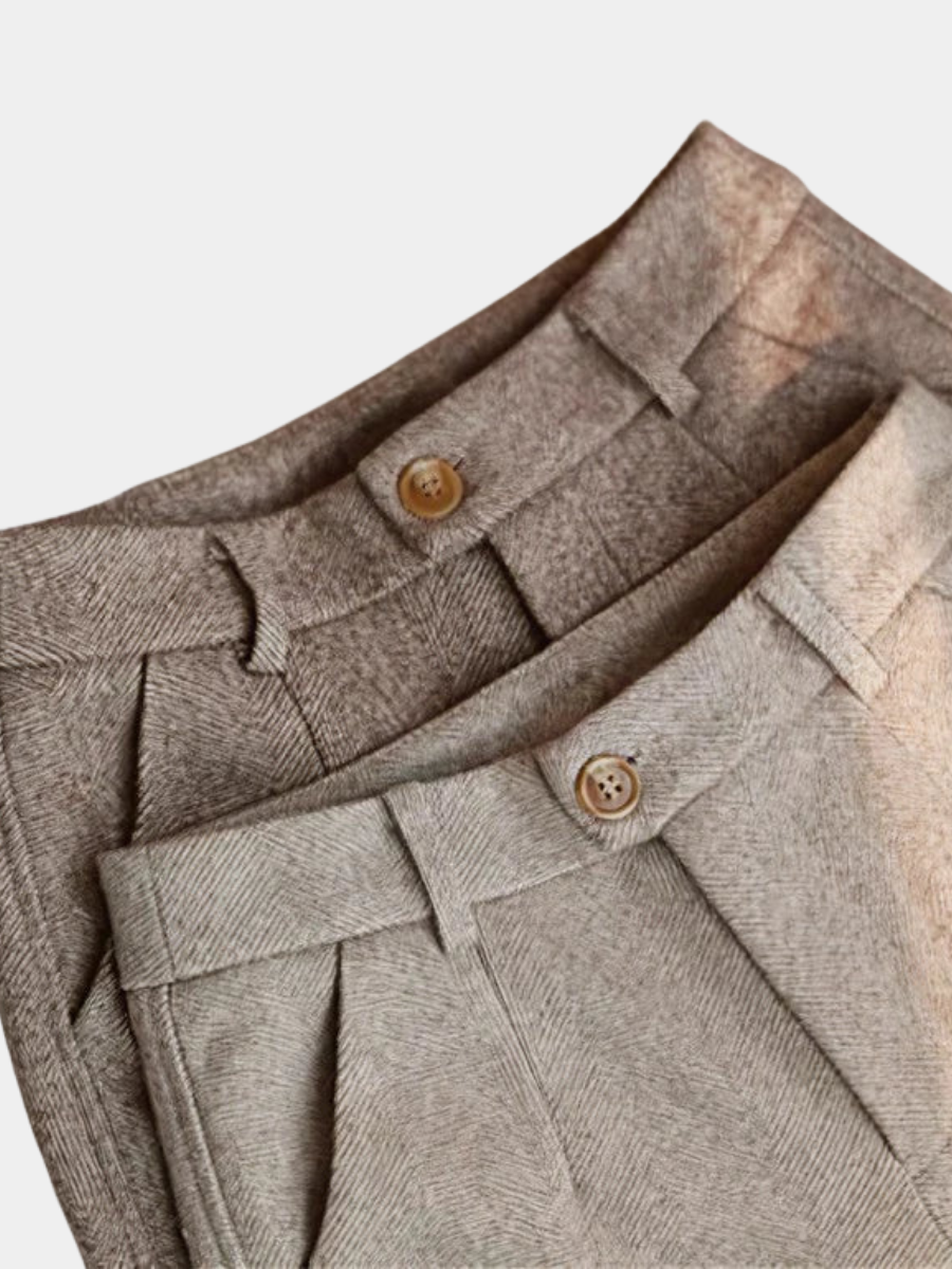 Pantalones elegantes de lana pura a medida