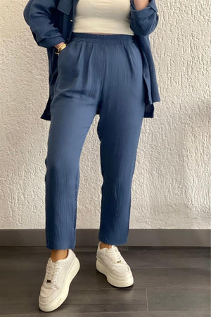 Conjunto de camisa y pantalón casual Ella