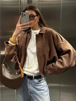 Serie de Chaquetas Bomber de Ante