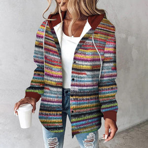 Chaqueta Jolie Multicolor con capucha y estilo relajado