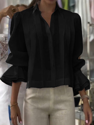 Verena – Blusa con Solapa Lumière