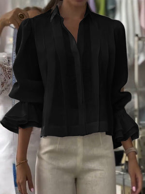 Verena – Blusa com Lapela Lumière