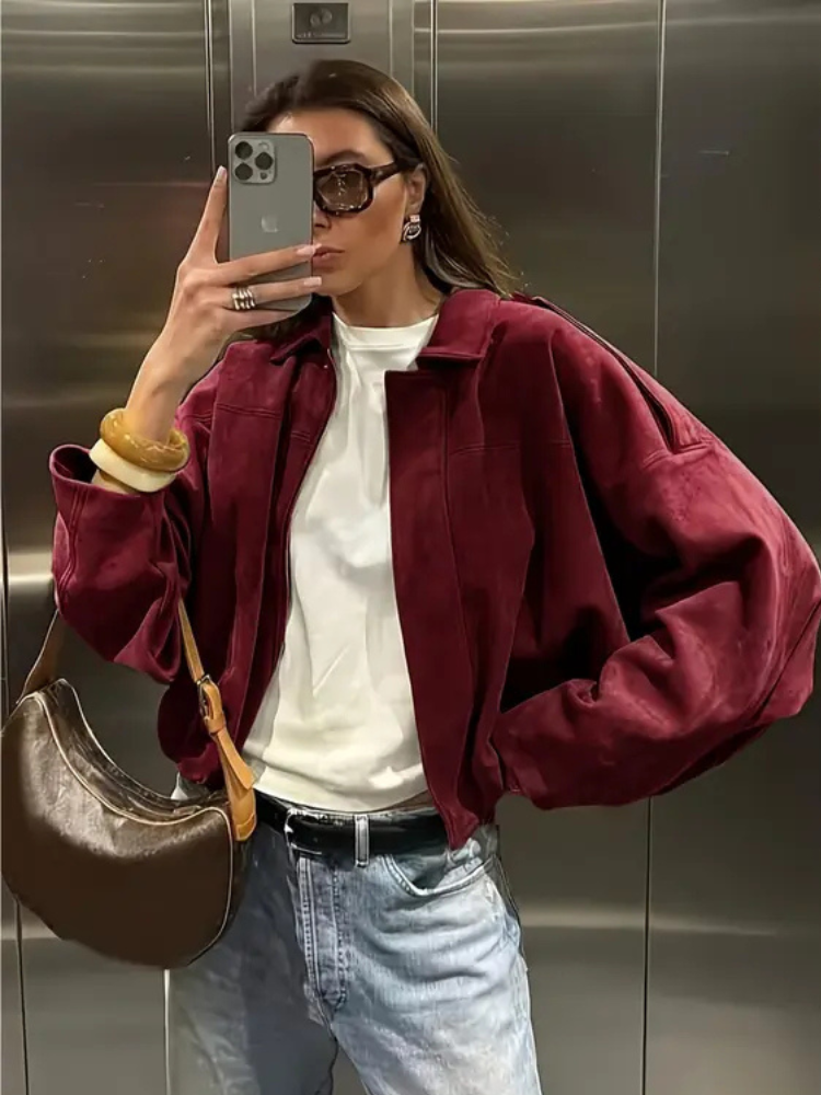 Serie de Chaquetas Bomber de Ante