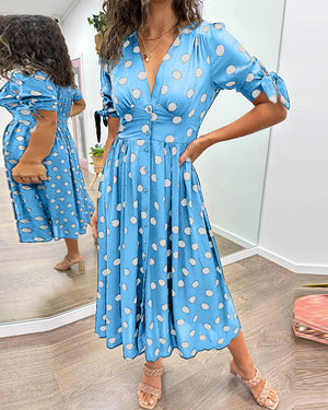 Monique™ | Vestido Elegante con Lunares