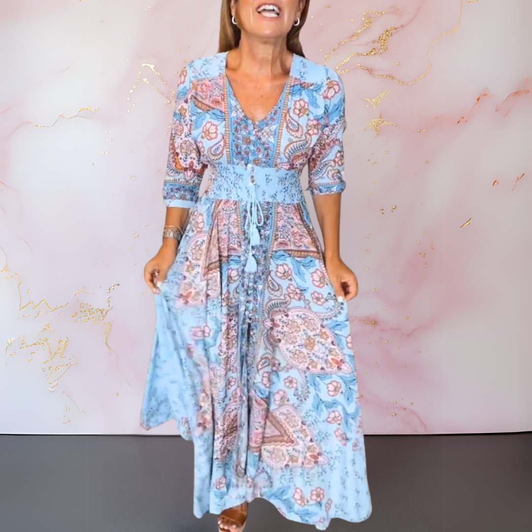 Marga | Elegante vestido de verano con escote en V