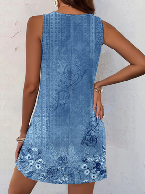 Vestido Livia Elegancia Floral Vintage