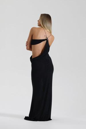 Theia - Vestido Maxi Drapado para Mujer