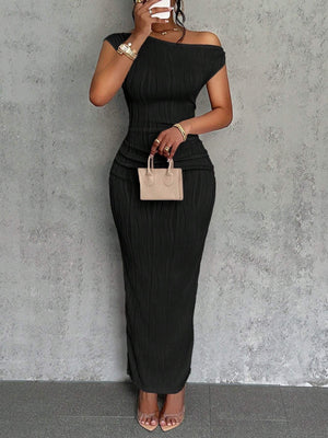 Vestido Maxi Off-Shoulder Celine