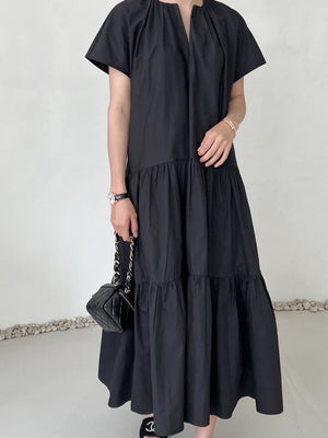 Vestido midi a capas Hannah