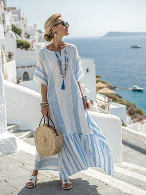 Vestido Kaftán Largo Mediterráneo