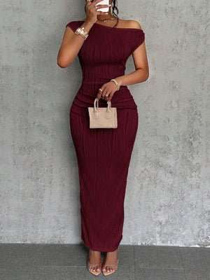 Vestido Maxi Off-Shoulder Celine