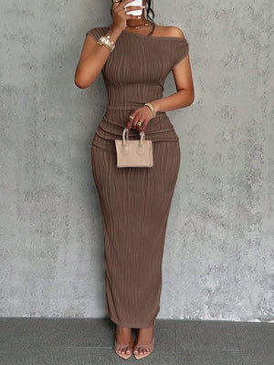 Vestido Maxi Off-Shoulder Celine