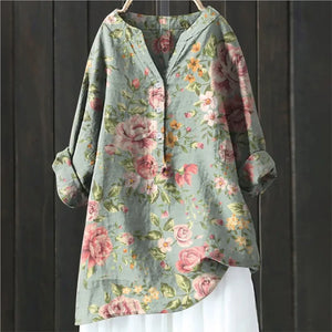 Marga™ - Casual blouse with floral print