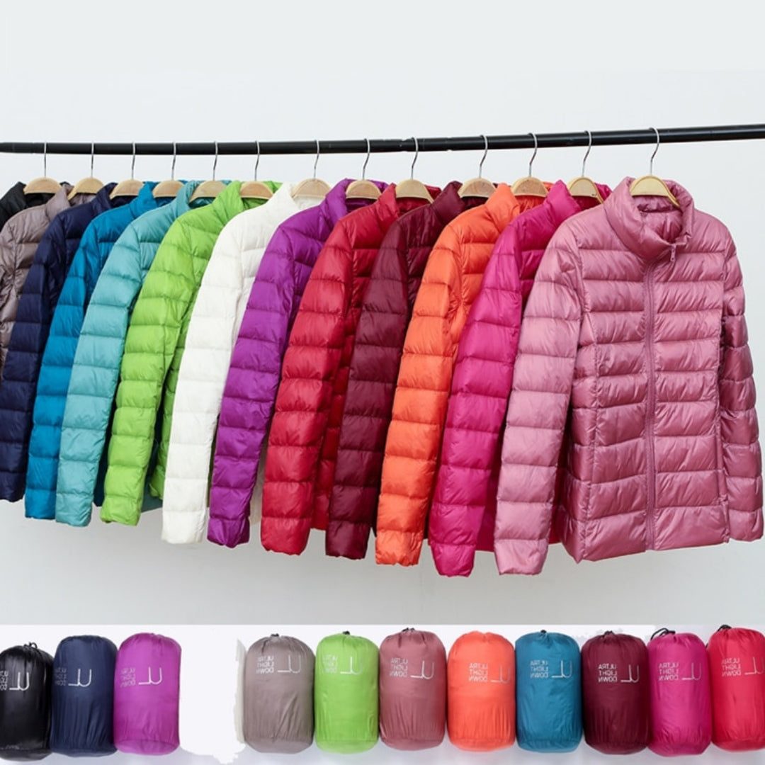 Mysa™ | Chaqueta de plumas ultral ligera con sofisticados pliegues