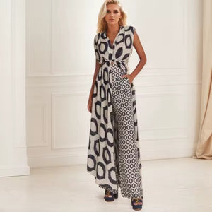 Conjunto Boho Chic con Kimono Largo y Pantalones – Estampado Étnico y Corte Fluido
