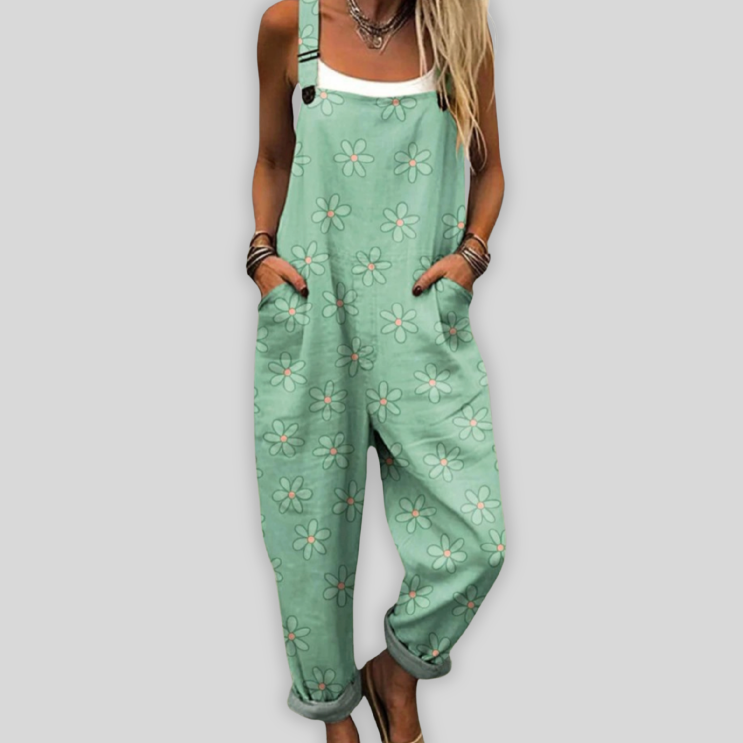 Maelys | Mono Verde con margaritas