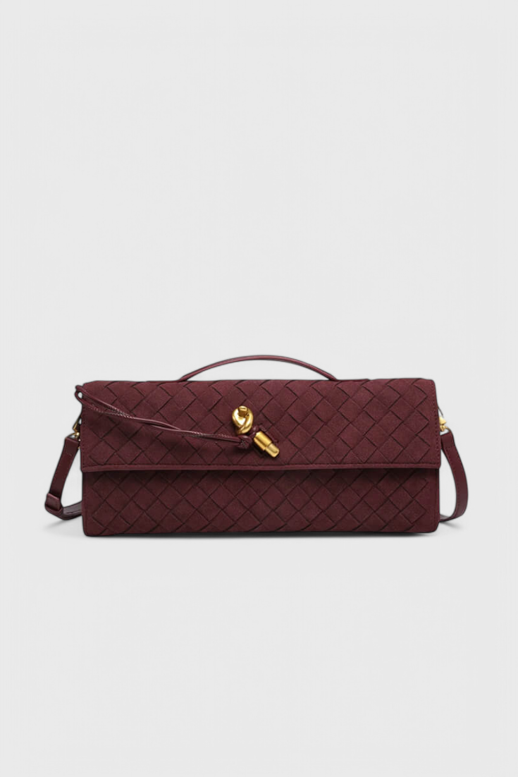 Bolso de hombro de ante, elegancia atemporal