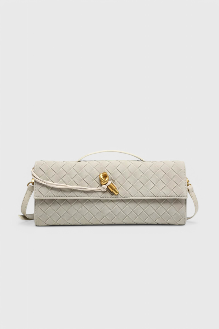 Bolso de hombro de ante, elegancia atemporal