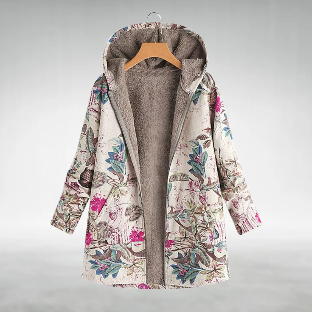 Annita I Chaqueta Polar Elegante con Estampado Floral