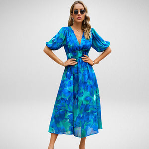 Cammie | Vestido Midi con Estampado Geométrico