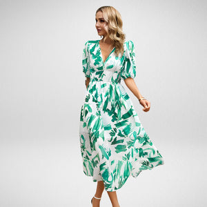 Cammie | Vestido Midi con Estampado Geométrico