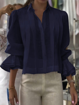 Verena – Blusa com Lapela Lumière
