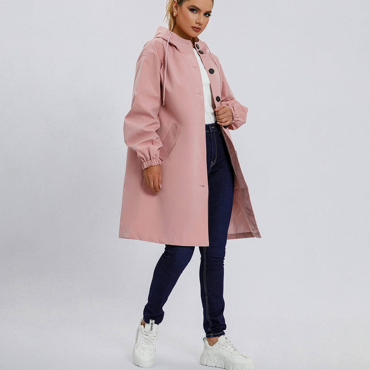 Sofía - Elegante Gabardina Impermeable con Botones