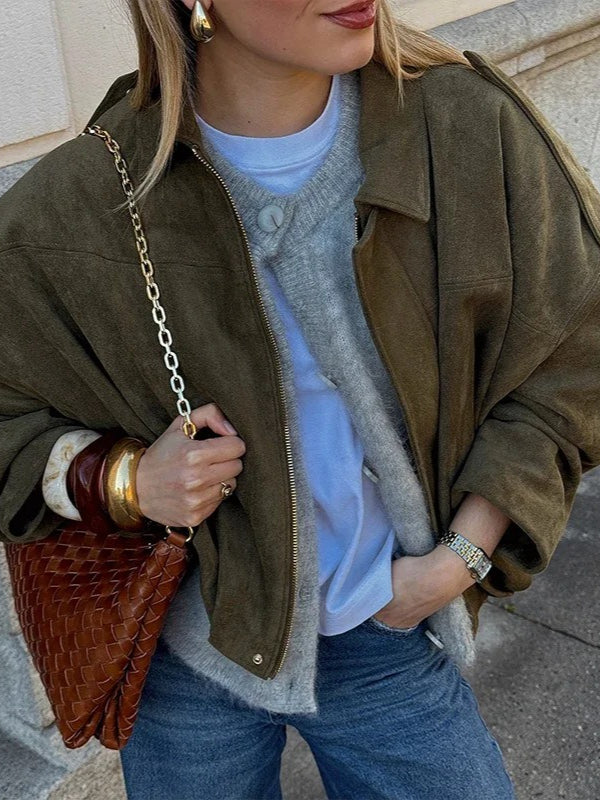 Serie de Chaquetas Bomber de Ante