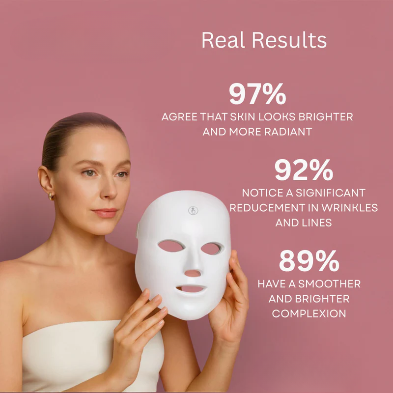 Mascarilla facial LED para una piel radiante