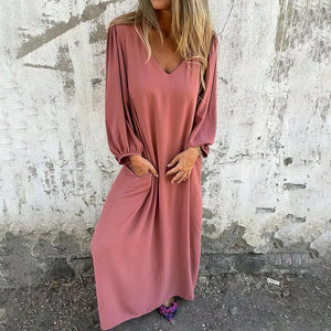 Vestido Boho Largo con Bolsillos