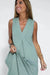 Vestido Valéria largo con cuello de pico