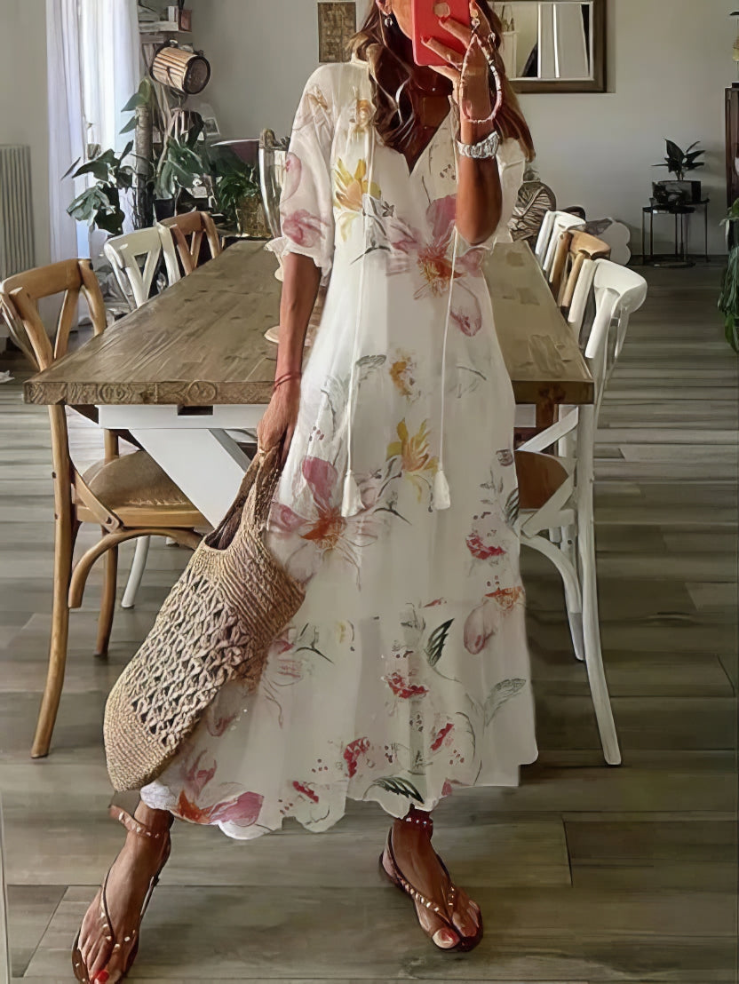 Boho Vestido con Cobertura para Abdomen - Estilo Elegante y Cómodo